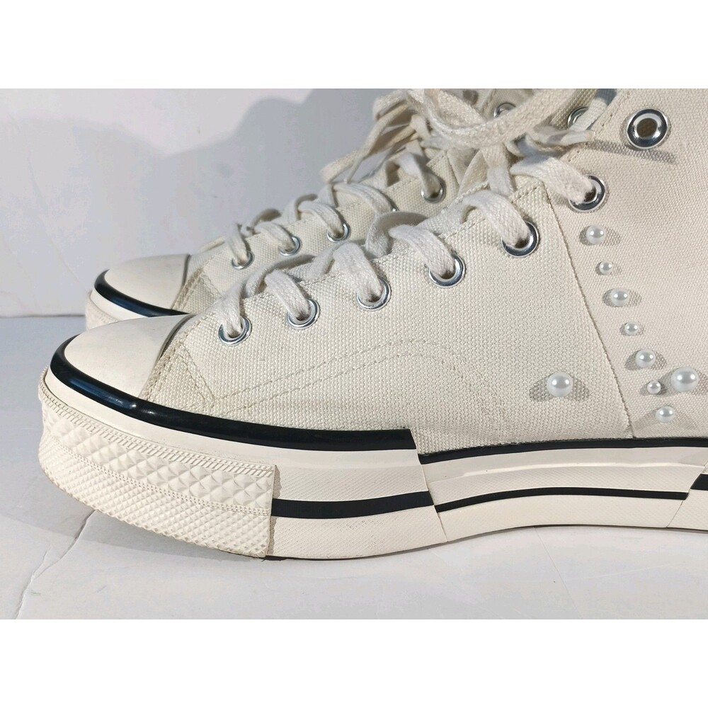 Converse Chuck 70 Plus High Gems Pearl Platform Sneakers White Women's 13.5 - Picture 2 of 10